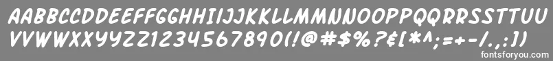fuente SF Arch Rival Bold Italic – Fuentes Blancas Sobre Fondo Gris