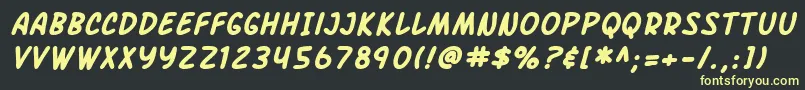 Police SF Arch Rival Bold Italic – polices jaunes sur fond noir