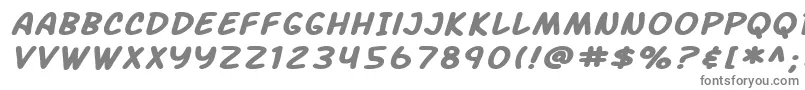 SF Arch Rival Extended Bold Italic-fontti – harmaat kirjasimet valkoisella taustalla