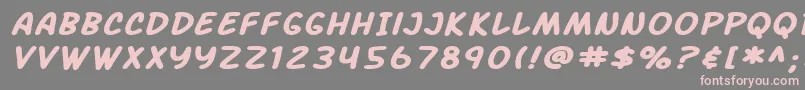Police SF Arch Rival Extended Bold Italic – polices roses sur fond gris