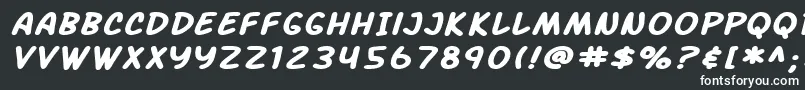 SF Arch Rival Extended Bold Italic-fontti – valkoiset fontit mustalla taustalla