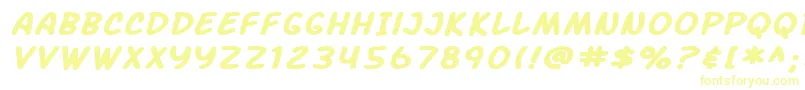SF Arch Rival Extended Bold Italic Font – Yellow Fonts