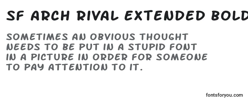 Обзор шрифта SF Arch Rival Extended Bold