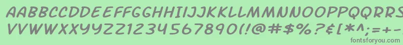 Fonte SF Arch Rival Extended Italic – fontes cinzas em um fundo verde