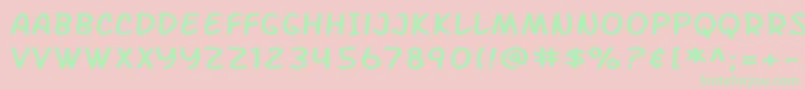 SF Arch Rival Extended Font – Green Fonts on Pink Background