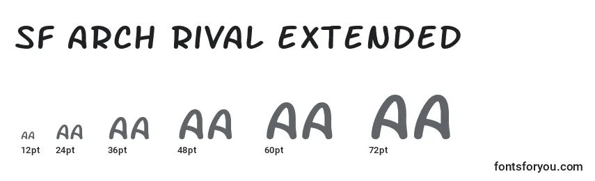 Размеры шрифта SF Arch Rival Extended