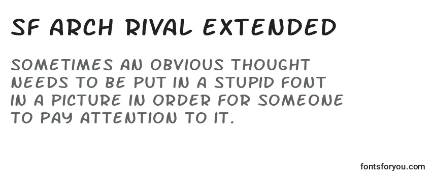 Шрифт SF Arch Rival Extended