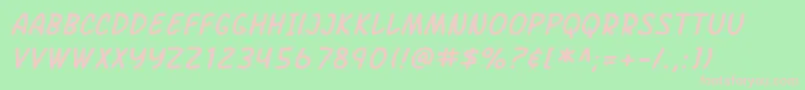 SF Arch Rival Italic Font – Pink Fonts on Green Background