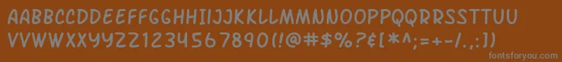 フォントSF Arch Rival – 茶色の背景に灰色の文字