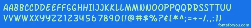 SF Arch Rival Font – Green Fonts on Blue Background