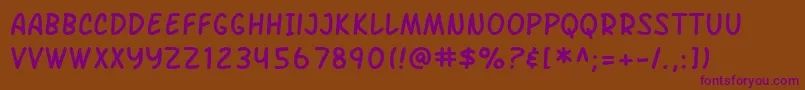 SF Arch Rival Font – Purple Fonts on Brown Background