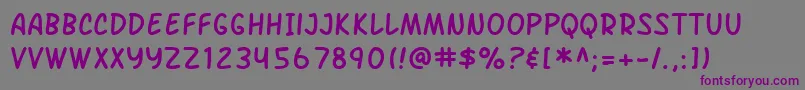 SF Arch Rival Font – Purple Fonts on Gray Background