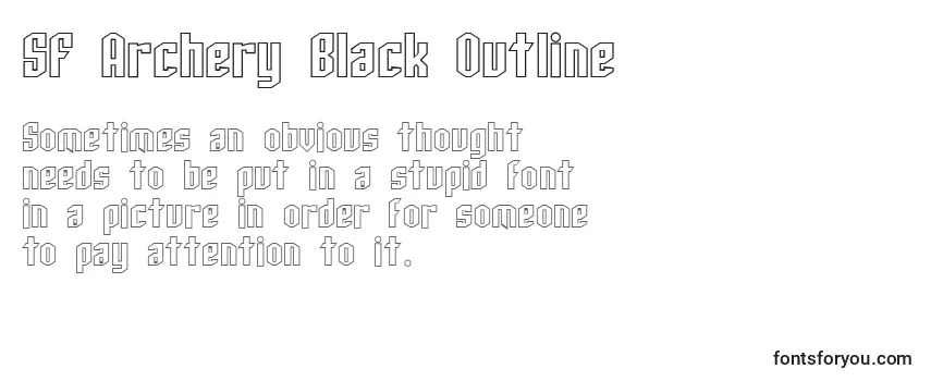 SF Archery Black Outline Font