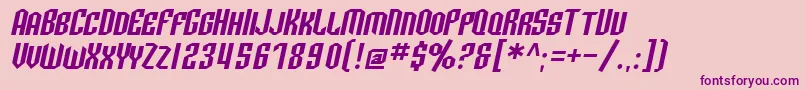 fuente SF Archery Black SC Oblique – Fuentes Moradas Sobre Fondo Rosa