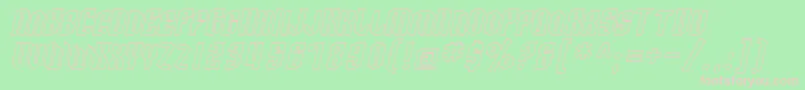 SF Archery Black SC Outline Oblique Font – Pink Fonts on Green Background