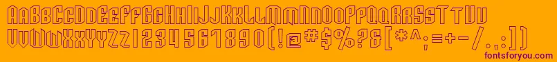 SF Archery Black SC Outline Font – Purple Fonts on Orange Background