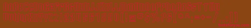 SF Archery Black SC Outline Font – Red Fonts on Brown Background