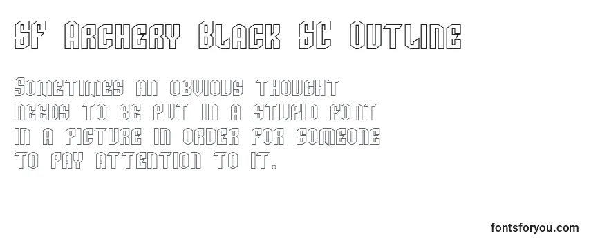 SF Archery Black SC Outline Font