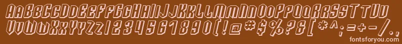 SF Archery Black SC Shaded Oblique Font – Pink Fonts on Brown Background