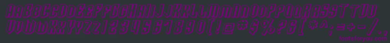 SF Archery Black SC Shaded Oblique Font – Purple Fonts on Black Background