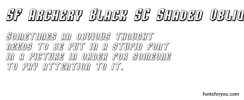 Schriftart SF Archery Black SC Shaded Oblique