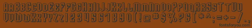 SF Archery Black SC Shaded Font – Black Fonts on Brown Background