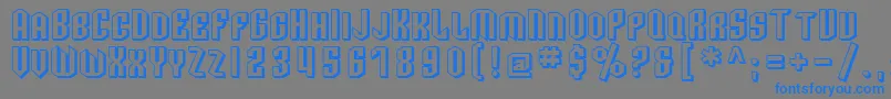 SF Archery Black SC Shaded Font – Blue Fonts on Gray Background