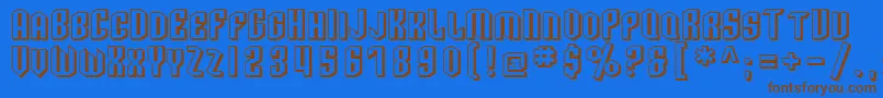 SF Archery Black SC Shaded Font – Brown Fonts on Blue Background