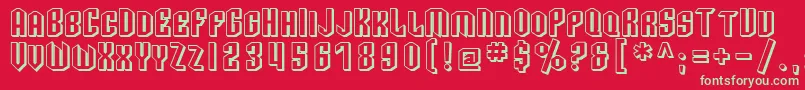 SF Archery Black SC Shaded Font – Green Fonts on Red Background