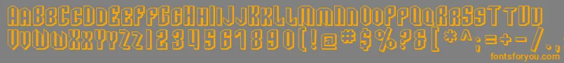 SF Archery Black SC Shaded Font – Orange Fonts on Gray Background