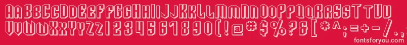 SF Archery Black SC Shaded Font – Pink Fonts on Red Background