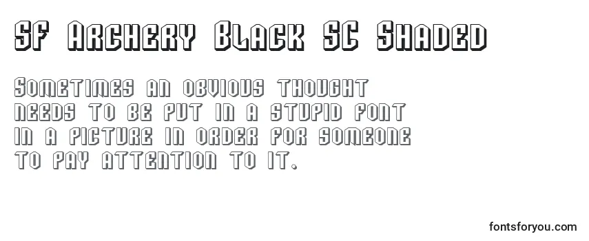 SF Archery Black SC Shaded Font