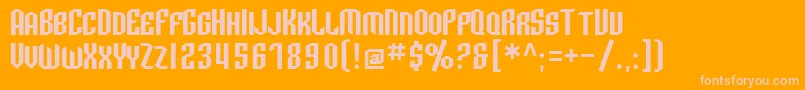 SF Archery Black SC Font – Pink Fonts on Orange Background