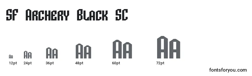 SF Archery Black SC Font Sizes