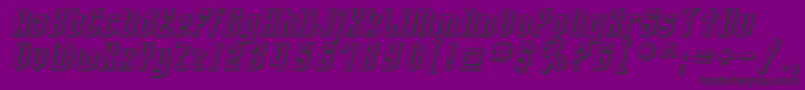 SF Archery Black Shaded Oblique Font – Black Fonts on Purple Background