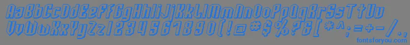 SF Archery Black Shaded Oblique Font – Blue Fonts on Gray Background