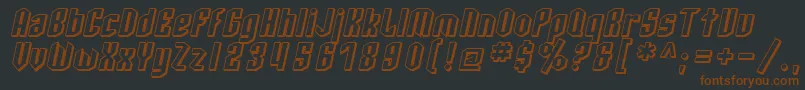 SF Archery Black Shaded Oblique Font – Brown Fonts on Black Background