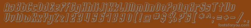 SF Archery Black Shaded Oblique-Schriftart – Graue Schriften auf braunem Hintergrund