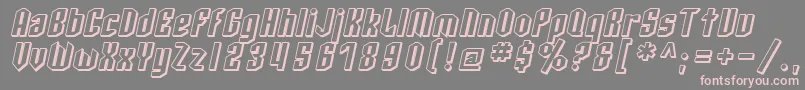 SF Archery Black Shaded Oblique Font – Pink Fonts on Gray Background