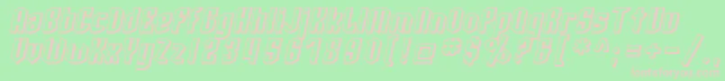 Police SF Archery Black Shaded Oblique – polices roses sur fond vert