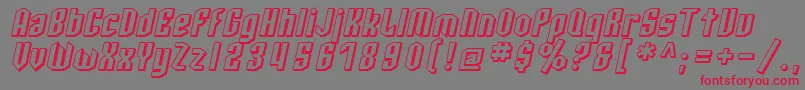 SF Archery Black Shaded Oblique Font – Red Fonts on Gray Background