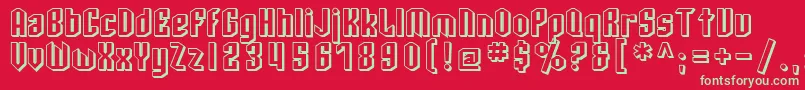 SF Archery Black Shaded Font – Green Fonts on Red Background