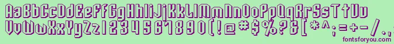 SF Archery Black Shaded Font – Purple Fonts on Green Background
