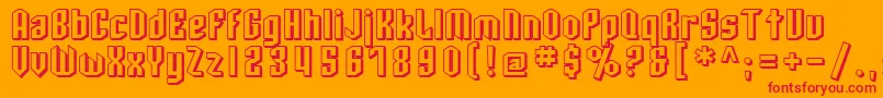 SF Archery Black Shaded Font – Red Fonts on Orange Background
