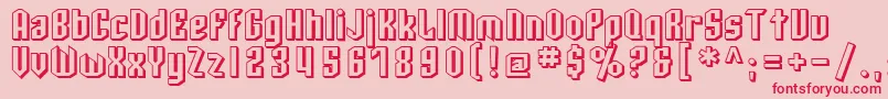 SF Archery Black Shaded Font – Red Fonts on Pink Background