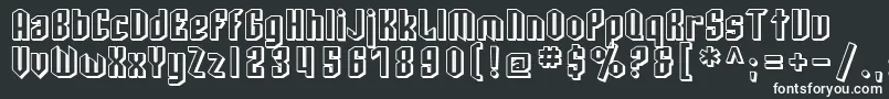 SF Archery Black Shaded Font – White Fonts on Black Background