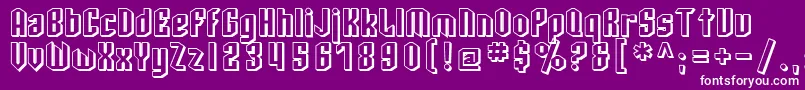 Police SF Archery Black Shaded – polices blanches sur fond violet