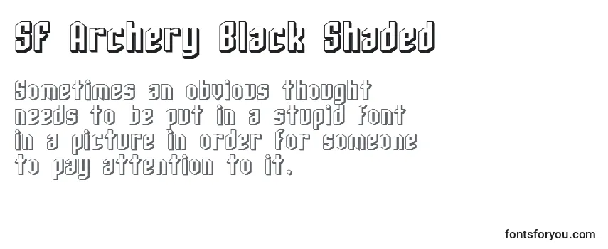 SF Archery Black Shaded Font