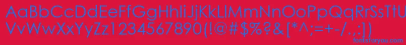 Weezerfont Font – Blue Fonts on Red Background