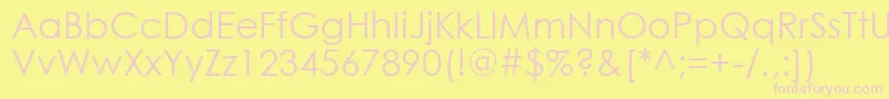 Weezerfont Font – Pink Fonts on Yellow Background